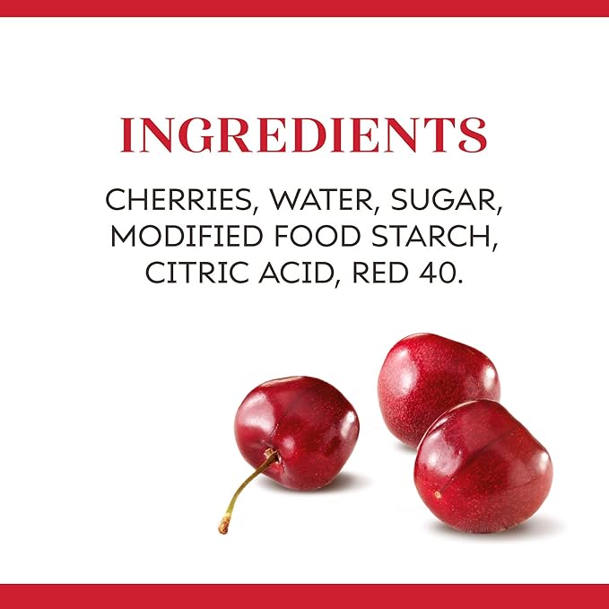 Duncan Hines Comstock More Fruit Cherry Pie Filling and Topping 21 oz. (Pack of 8)