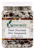 Chocolate Nonpareils - 1.25 Lb (20 Oz) Tub (Mini Dark Nonpareils)