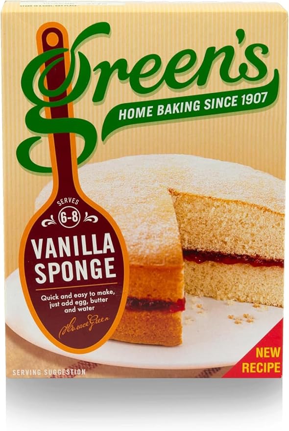 Green Vanilla Sponge Mix 221g Pack of 2