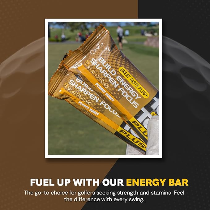 10th Tee PLUS+ Peanut Honey Bars made with Natural Ingredients | Golf Energy Bar Easily Digestible Bar Healthy office Snacks | Best breakfast bars 12-45 grams bars