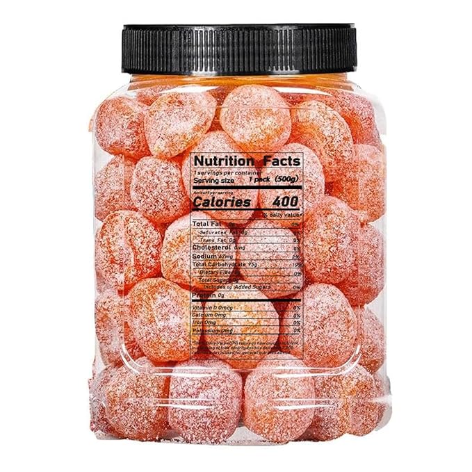 Ready To Eat Dried Kumquat Preserved Fruit Golden Kumquat Sour Sweet Kumquat Rock Sugar Kumquat 500g/can Healthy and Nutritious Dried Fruit Delicious Kumquat Dim Sum Leisure Snacks (500g)