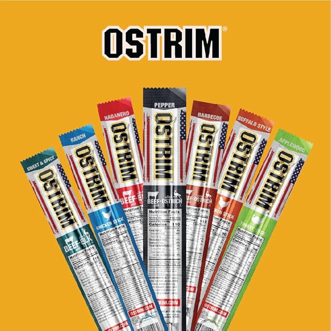 Ostrim (1.5oz) Beef &amp Elk High Protein Snack Stick (Sweet &amp Spicy Flavor) (1 Pack of 10)