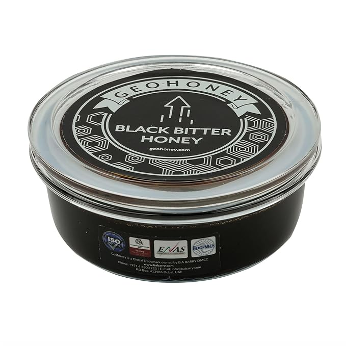 Geohoney Premium Black Bitter Oak Honey - 450 Gram - Unique Taste &amp Natural Goodness