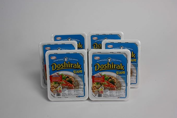 Paldo DOSHIRAK Oriental Style Noodle 90 grams Made in Russia (Seafood_Mild 6 packs)