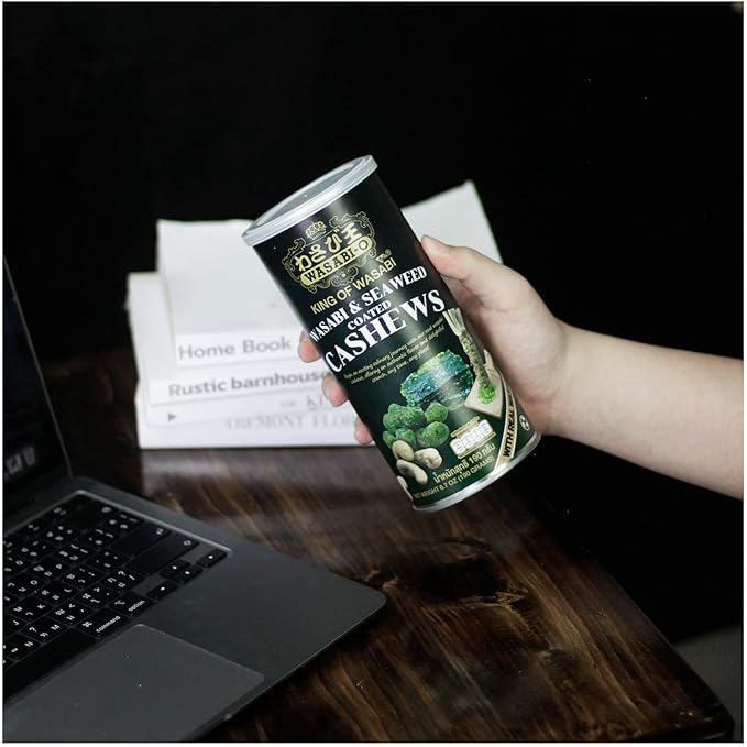 WASABI-O Cashews (6.7 Ounce (Pack of 1) Authentic Wasabi and Seaweed)