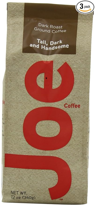 Joe Tall Dark and Handsome Ground Coffee 12-Ounce Bags (Pack of 3)