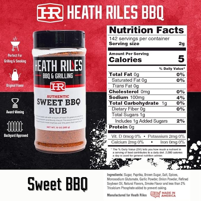 Heath Riles Sweet BBQ Honey Rub and Pecan Rub Seasoning Bundle