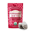 Starwest Botanicals Organic Peppermint Leaf Tea - Caffeine Free Herbal Tea Supports Digestion USDA Organic Peppermint Leaf String Free Sachets Non GMO - Bulk Pack 100 Tea Bags