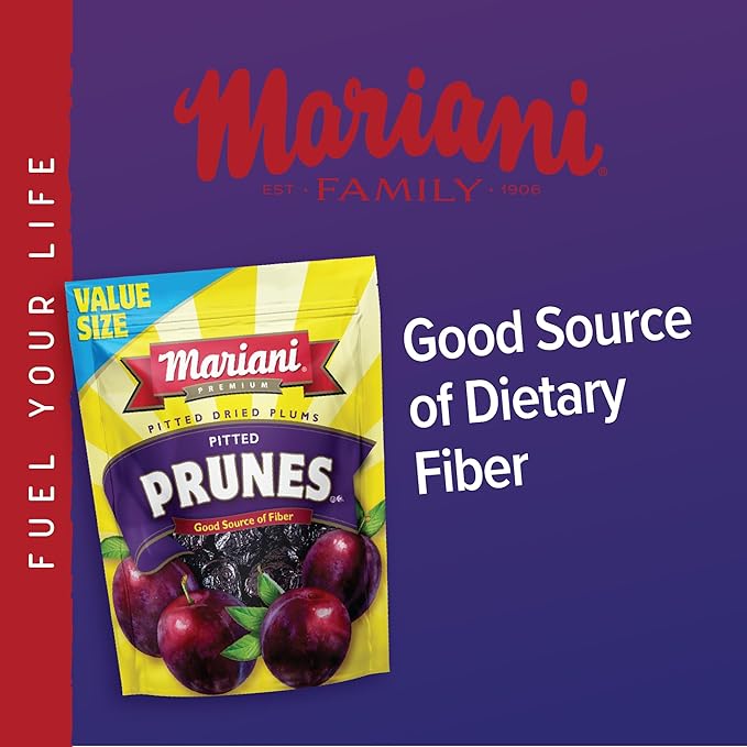 Mariani | Pitted Prunes | Dried Fruit | Healthy Vegan Gluten Free Snack for Kids &amp Adults | No Sugar Added | 32 Ounces (Pack of 1) - Resealable Bag