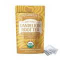 Starwest Botanicals Organic Dandelion Root Tea - Cleansing Herbal Tea Caffeine Free Natural Elimination Support USDA Organic Dandelion Root Roasted Non GMO - Bulk Pack 100 Tea Bags