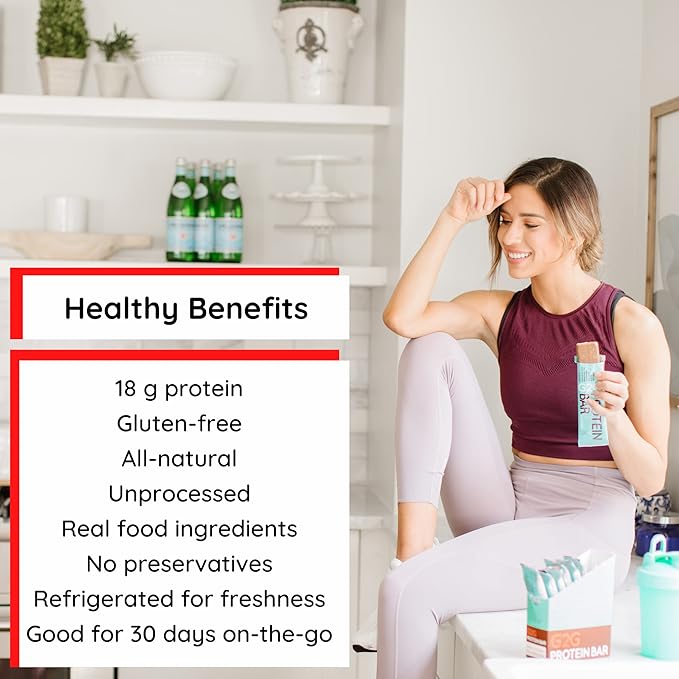 G2G Peanut Butter Lovers Protein Bars 16-Count 2 Packs of 8 Fresh Healthy Gluten-Free Snack Delicious No Refined Sugar High Protein 39.52 Ounce