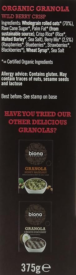 Biona Organic Wildberry Crisp Granola 375g