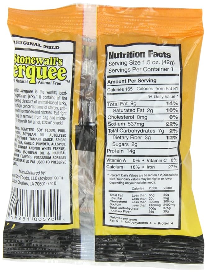 Stonewall's Jerquee Original Mild 1.5-Ounce Packets (Pack of 16)