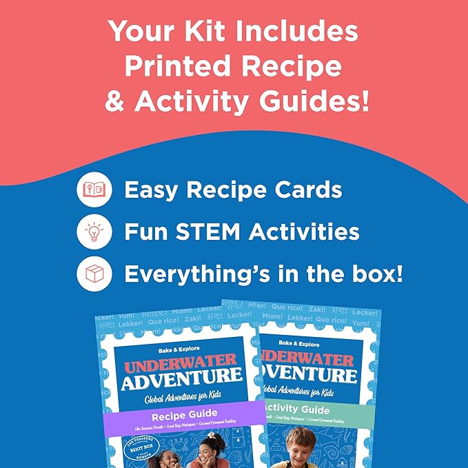 BāKIT Box Ube Treasure Donuts Kit – Make Ube Donuts at Home with Kids | Baking Kit with STEM Activities Pre-Measured Ingredients and Educational Fun