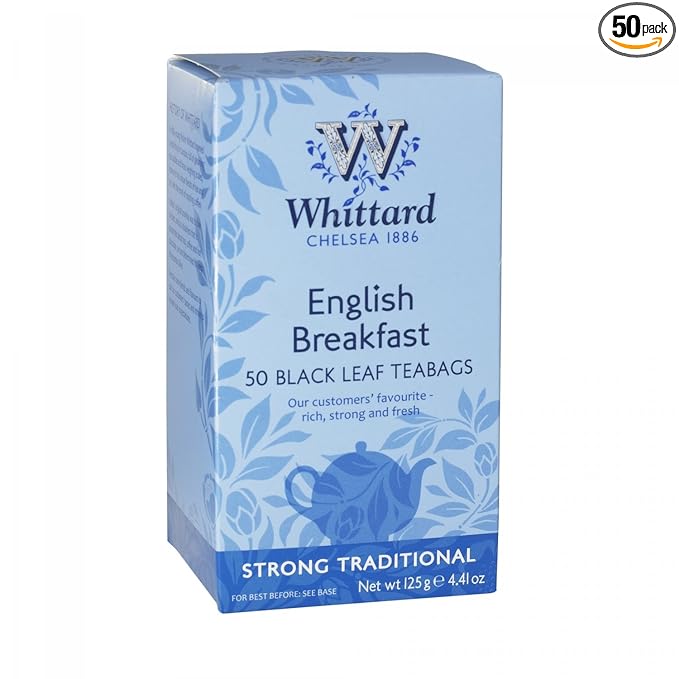 Whittard English Breakfast 50 Black Leaf Tea Bags