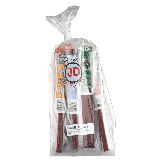 Jerky Dynasty The Ultimate 27-Piece Exotic Jerky Gift Set - Buffalo Bob's Wild Game Jerky Variety Pack - Exclusive Flavors &amp Protein Snack - Farm-Raised