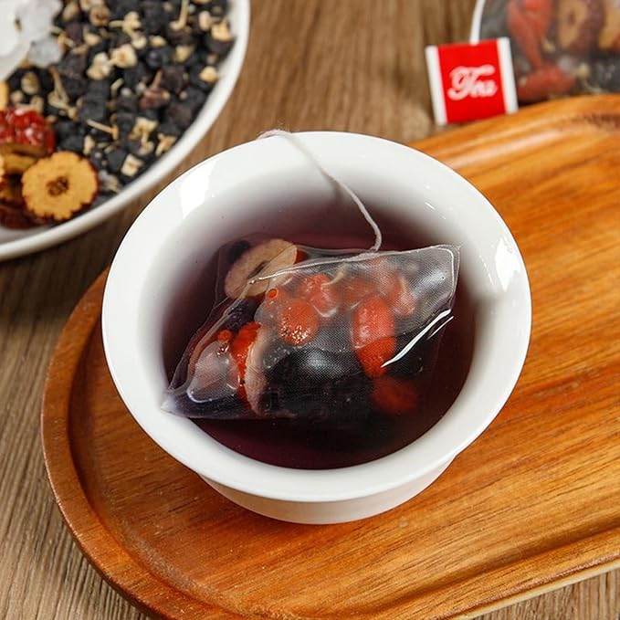 30 Pcs Ginseng Six Treasure Tea Ginseng &amp Mulberry Herbal Tea Turmeric Kidney Cleanse Detox &amp Repair Teabag Mulberry Eight Treasure Teas for Liver Health