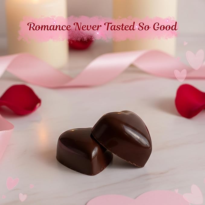 Assorted Dark Chocolate Bon Bons – 24 Piece Dark Chocolate Candy Box – Nut &amp Fruit Filled Chocolates – 280g