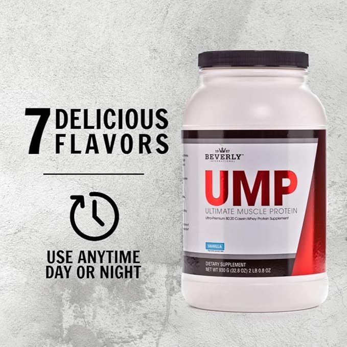 Beverly International UMP Protein Powder Chocolate. Unique Whey-Casein Ratio Builds Lean Muscle. Easy to Digest. No Bloat. (32.8 oz) 2lb .8 oz