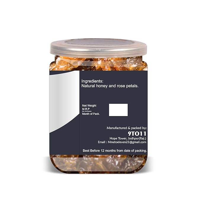 THE EDIBLE Honey Gulkand 500 Gram Airtight Container