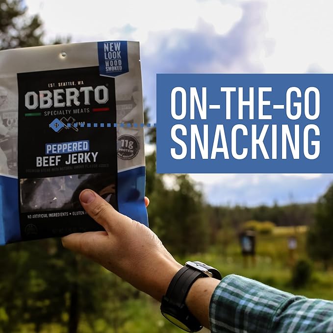 Oberto Specialty Meats Peppered Beef Jerky 2.7 Ounce (Pack of 8)