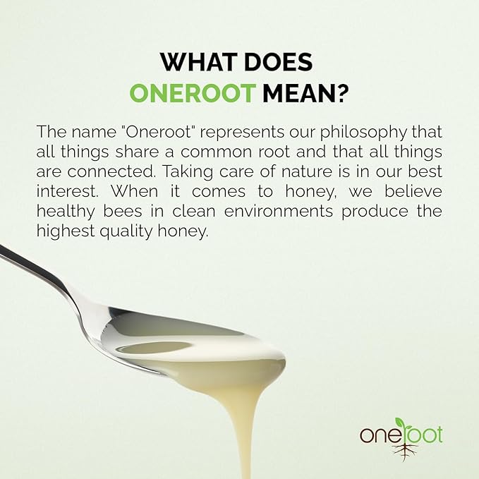 OneRoot Raw Honey Trio Bundle - Canadian Flower Organic Canadian Flower &amp Buckwheat Honey Combo 17.6 Oz Each - Antioxidant-Packed Natural Sweeteners