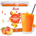 Fanale Peach Popping Boba Pearls Vegan Non GMO Gluten Free Fat Free Perfect for Bubble Tea Smoothies Ice Cream Desserts and Beverages | FPB010