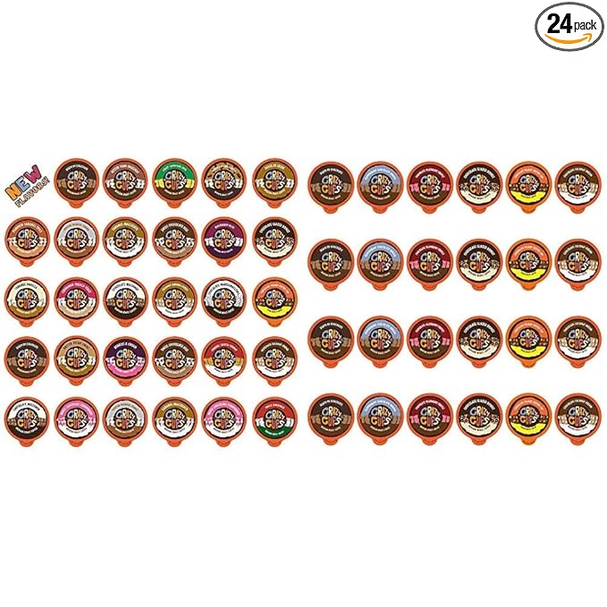 Crazy Cups Flavor Variety Pack Single Serve Coffee Pods - 30 Count &amp Chocolate Lovers Pods 24 Pack