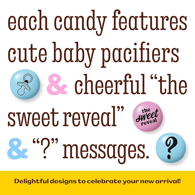 M&ampM'S World Gender Reveal Favors Milk Chocolate Candy .75oz 20 Pack Bag with Light Blue and Pink M&ampM'S for Baby Showers Gender Reveal Events and Party Giveaways