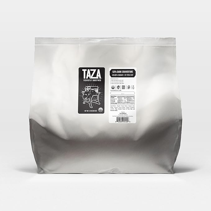 Taza Chocolate Organic Bulk Couverture Chocolate 53% 3 kg bag (1 count) Vegan