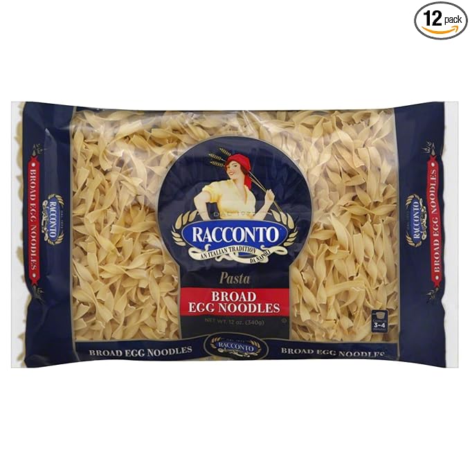 Racconto Broad Egg Noodles 12-Ounce (Pack of 12)