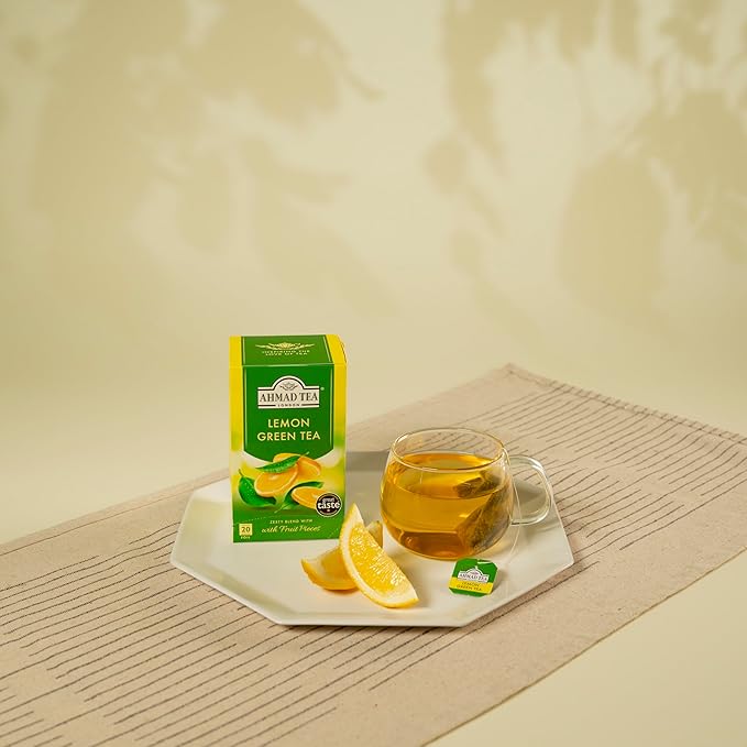Ahmad Tea Lemon Green Tea 20-Count Boxes (Pack of 6)