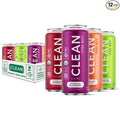 CLEAN Cause Low Calorie Variety Pack Yerba Mate Tea Sparkling USDA Organic Energy Drink Alternative Low Sugar 160mg Natural Caffeine Soda Alternative Plant-Based (16oz cans 12-Pack Case 4 Flavo