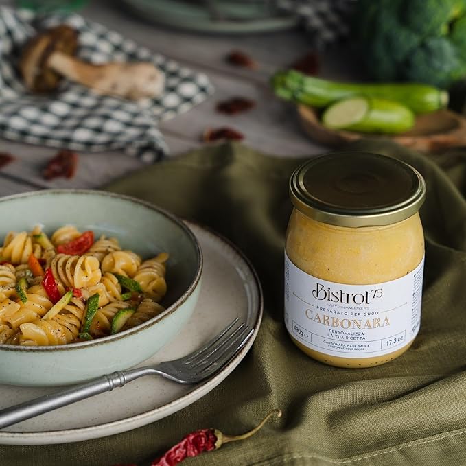TartufLanghe Carbonara Base Sauce - with Italian Summer Truffle - 17.26 oz