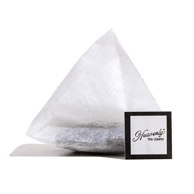 Heavenly Tea Leaves Organic Earl Grey (50 Pyramid Tea Bags) Bulk Compostable Black Tea Sachet - 100% Plastic Free Premium Quality Whole Tea Leaves in a Convenient Tea Bag