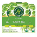 Traditional Medicinals Organic Green Tea Peppermint Herbal Tea Alleviates Digestive Discomfort (Pack of 3) - 48 Tea Bags Total