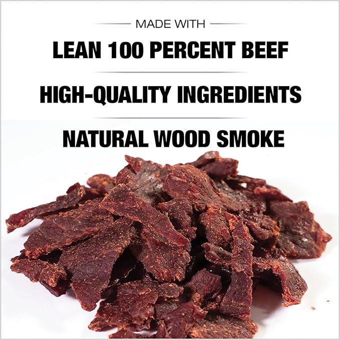 Old Trapper Beef Jerky Teriyaki 1/4-Pound Individual Package Savory and Sweet Meat Snack for Lunches or Between Meals 11 Grams of Protein Zero Grams of Fat 70 Calories per Serving (Pack of 8)