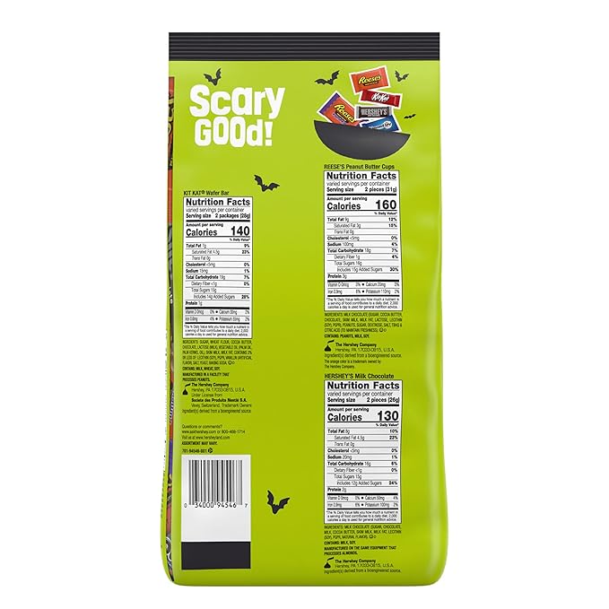 Hershey Assorted Flavored Snack Size Halloween Candy Bulk Bag 39.43 oz (75 Pieces)