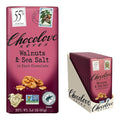 Chocolove Walnuts &amp Sea Salt Dark Chocolate Bars | 55% Cocoa | Crunchy Walnuts with a Salty Twist | Premium Dark Chocolate | Non-GMO Gluten-Free 3.2 oz Bar (12 Pack)