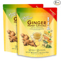 Prince of Peace Instant Ginger Honey Crystals Assorted (Lemon Turmeric Matcha) 30 Sachets - pack of 2 – Instant Hot or Cold Beverage that Soothes Throat – Easy to Brew – Drink Like a Tea – Gluten F