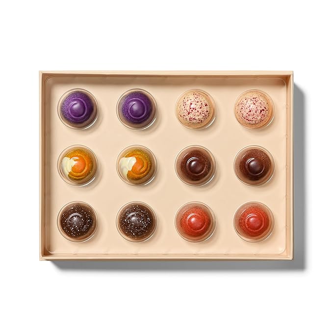 Ethel M Chocolates Premium Truffles Collection Chocolate Gift Box Milk Dark &amp White Chocolate Candy Assortment 12 Pieces of Creamy Smooth and Rich Chocolate Gems