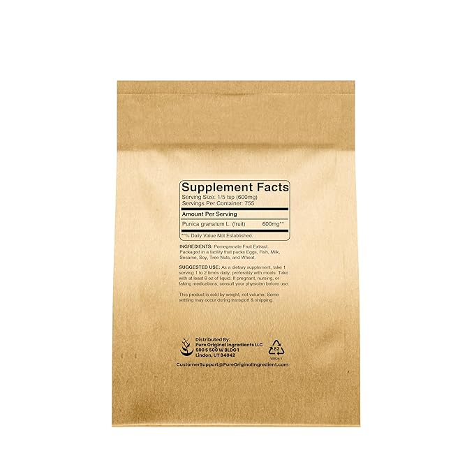 Pure Original Ingredients Pomegranate Fruit Extract Powder (1 lb) Always Pure Unsweetened Smoothie Mix-In