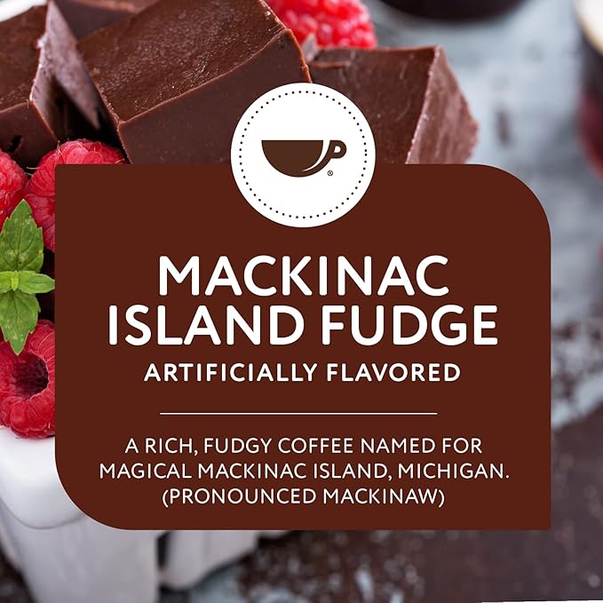 Traverse City Cherry Mackinac Island Fudge and Blueberry Muffin Flavored Ground Coffee Bundle