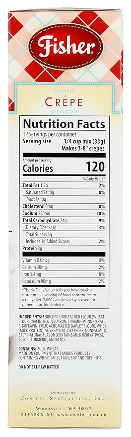 Fisher Classic Crepe Mix Preservative Free 14 Ounces (Pack Of 12)