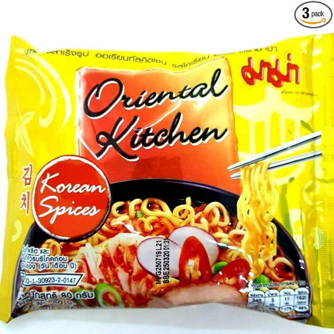 Oriental Kitchen Korean Spices Flavour Quick Cook Thai-MAMA Big Pack Instant Noodles Soup (Pack of 3)