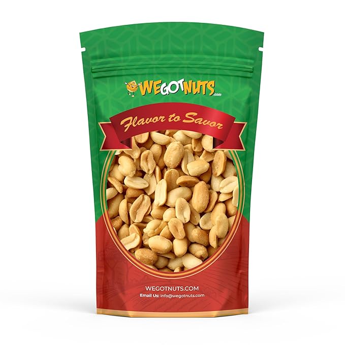 Peanuts Dry Roasted Unsalted Blanched 5 Pound Bulk Bag - We Got Nuts