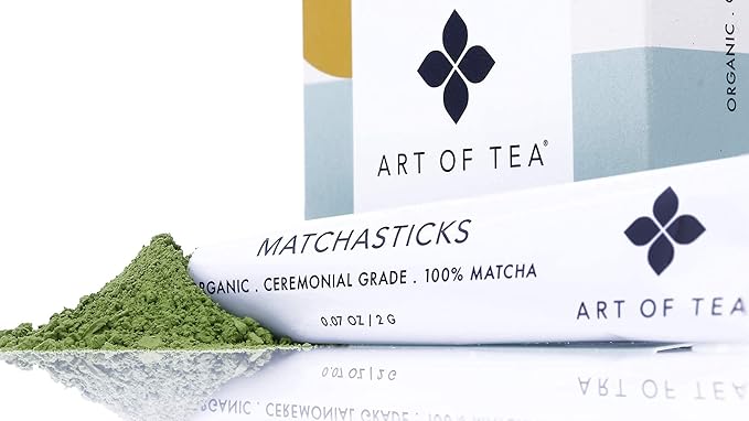 Art of Tea | Matcha Powder | Organic Japanese Ceremonial Matchasticks | 24 Count Single Serve Packets