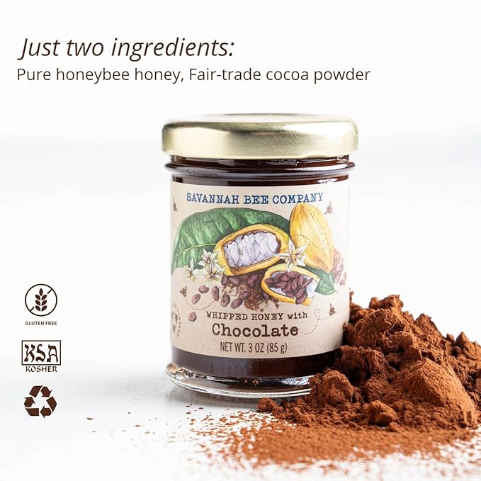 Savannah Bee Company Honey Sample Set - Whipped Honey - Original Chocolate and Cinnamon