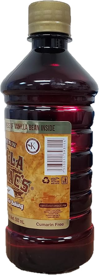 Mexican Vanilla Totonac’s Bottle - Pure Imported Vanilla Extract (Ambar/Clear: 500 ml / 16.6 Fl Oz (Pack of 1))