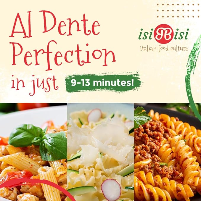 isiBisi Gluten-Free Pasta Sampler 3-Pack - Penne Baby Mafalda Spirali Noodles - Non GMO Vegan Made in Italy